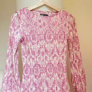 MAJE Printed Pleated Dress/ Rockinal Printed Dress
